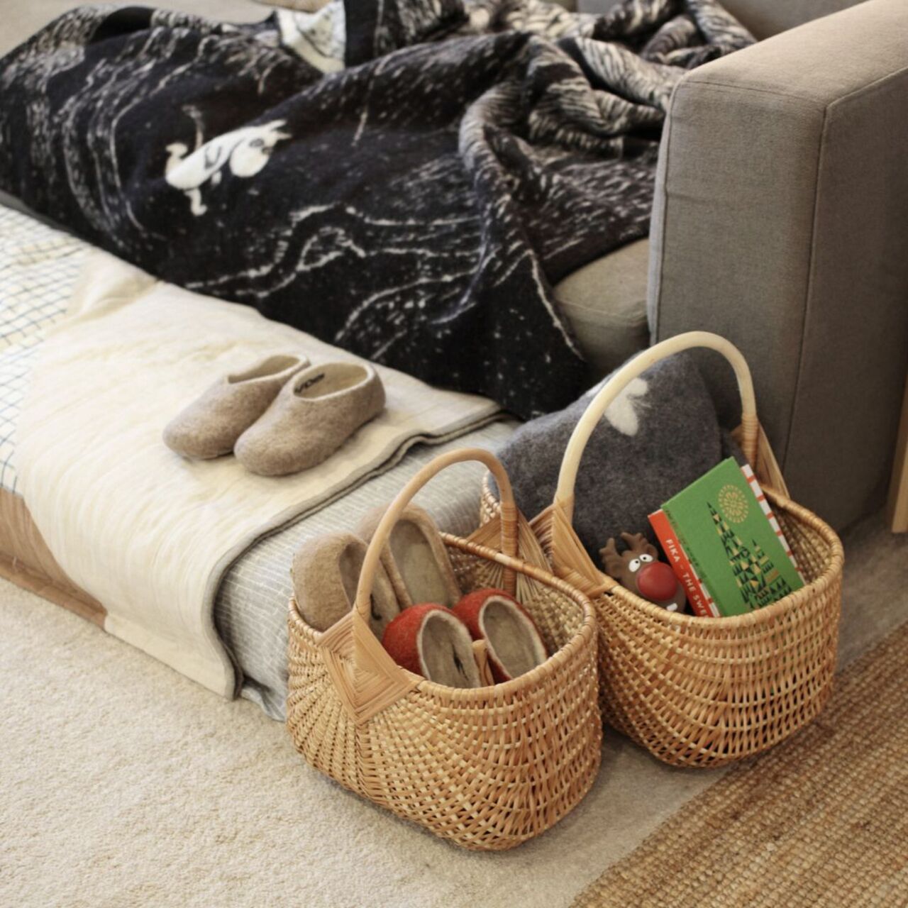 楽天市場】ラトビア PINUMU PASAULE マッシュルーム L バスケット 柳