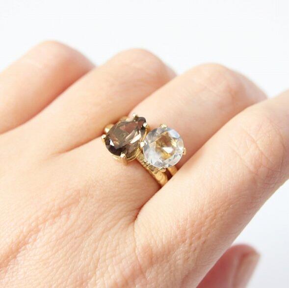 楽天市場】クリスタル 一粒 リング（ラウンド）指輪 天然水晶