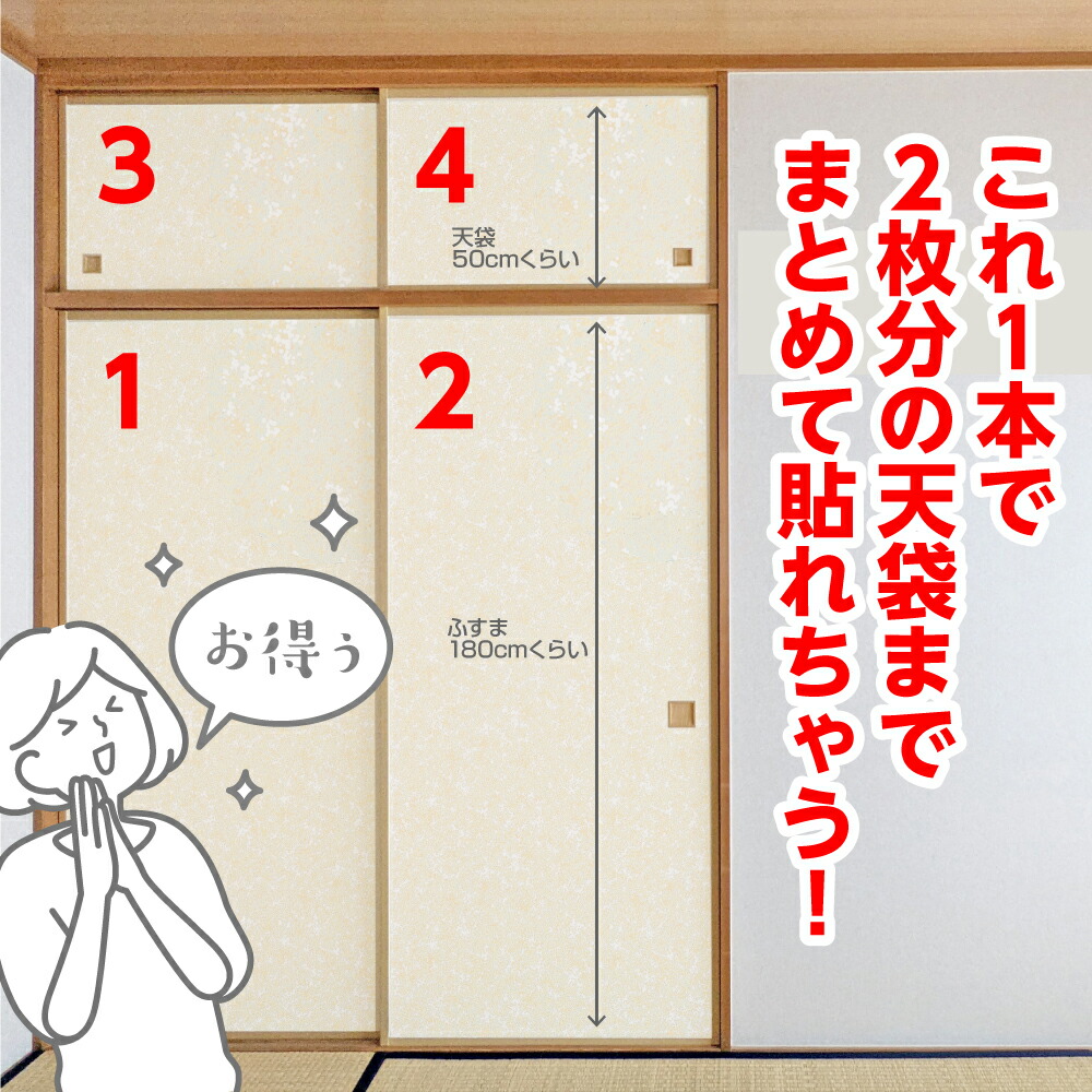 楽天市場】HFK08シールタイプ 襖紙 ふすま シールふすま ふすまシール