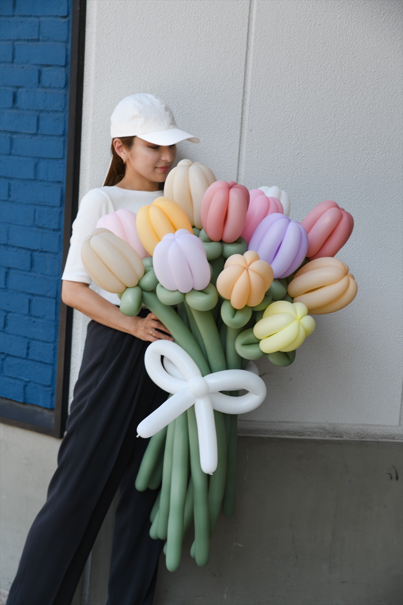 楽天市場】【繁忙期限定価格】バルーン花束 チューリップミックス 14本