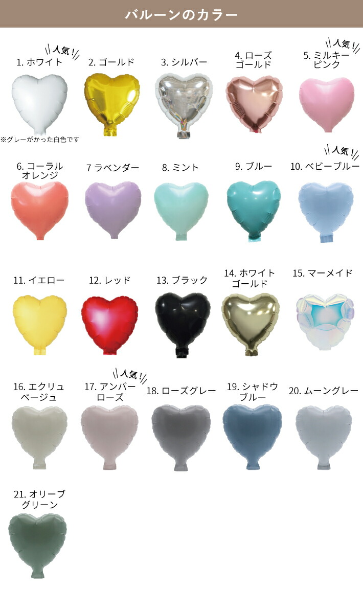 楽天市場】ミニハートバルーン [13cm] 色が選べる ハート ホワイト