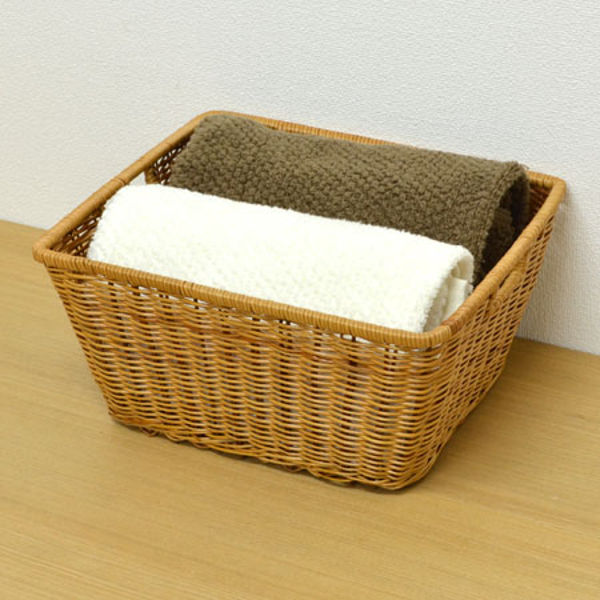あけびバスケット かご スクエア籠 おしゃれ 収納 インテリア小物入れ