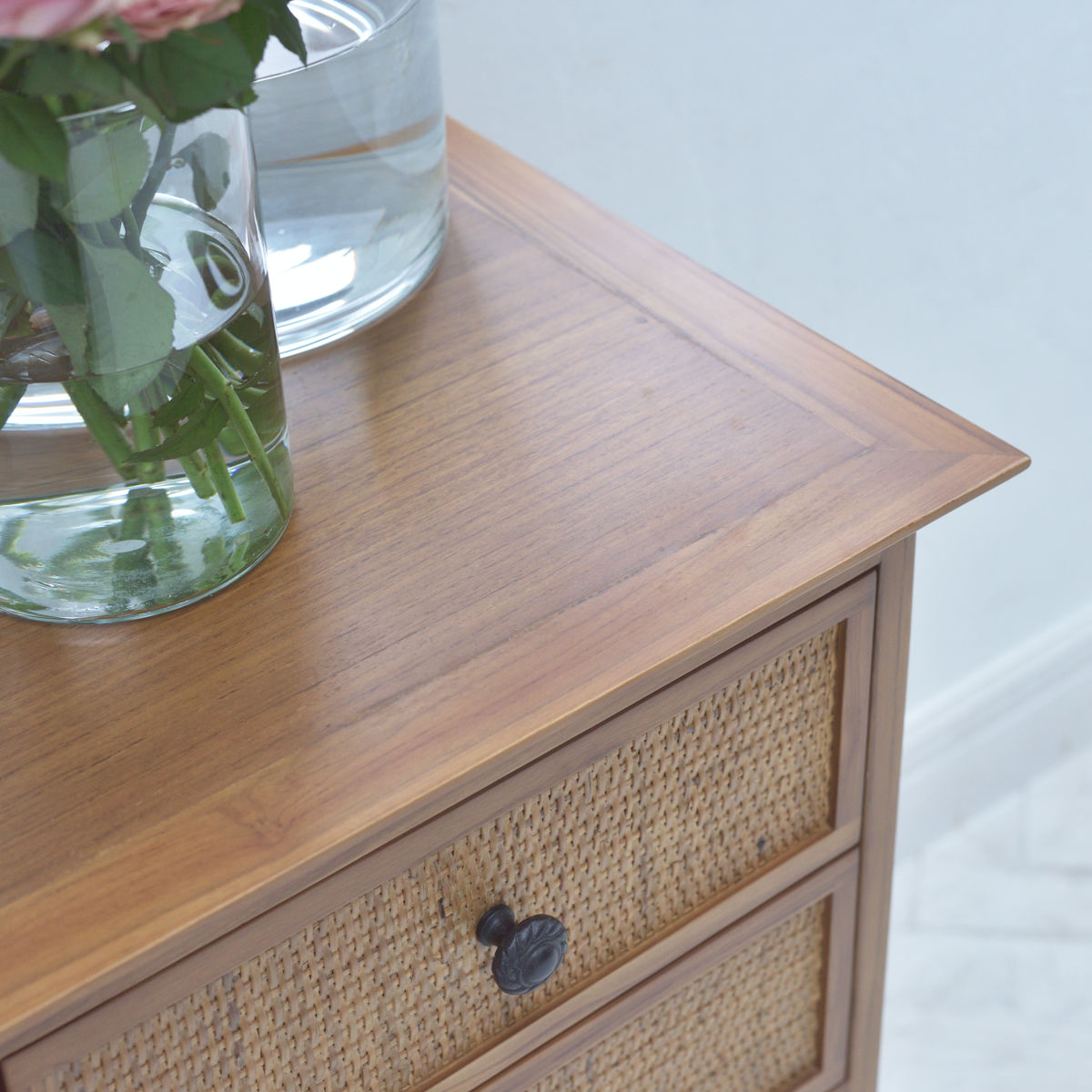 楽天市場】籐 チェスト 4段6杯 エスニック風 チーク材フレーム 幅80cm