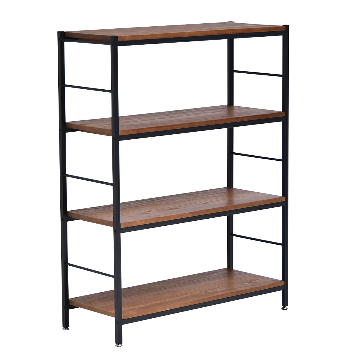 楽天市場】オープンラック 4段 ヴィンテージ調 天然木棚板 幅90cm