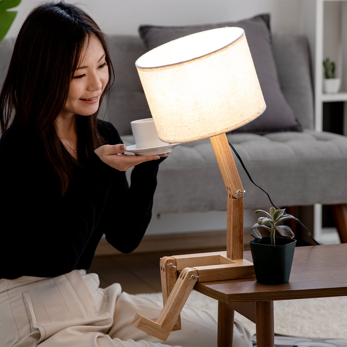 楽天市場】照明 ウッドマンランプ 木製 北欧 （ 送料無料 テーブル