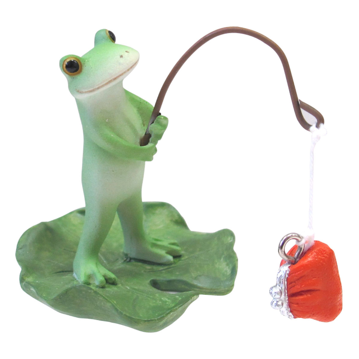 楽天市場】置物 財布を釣り上げたコポタロウ Copeau （ コポー カエル