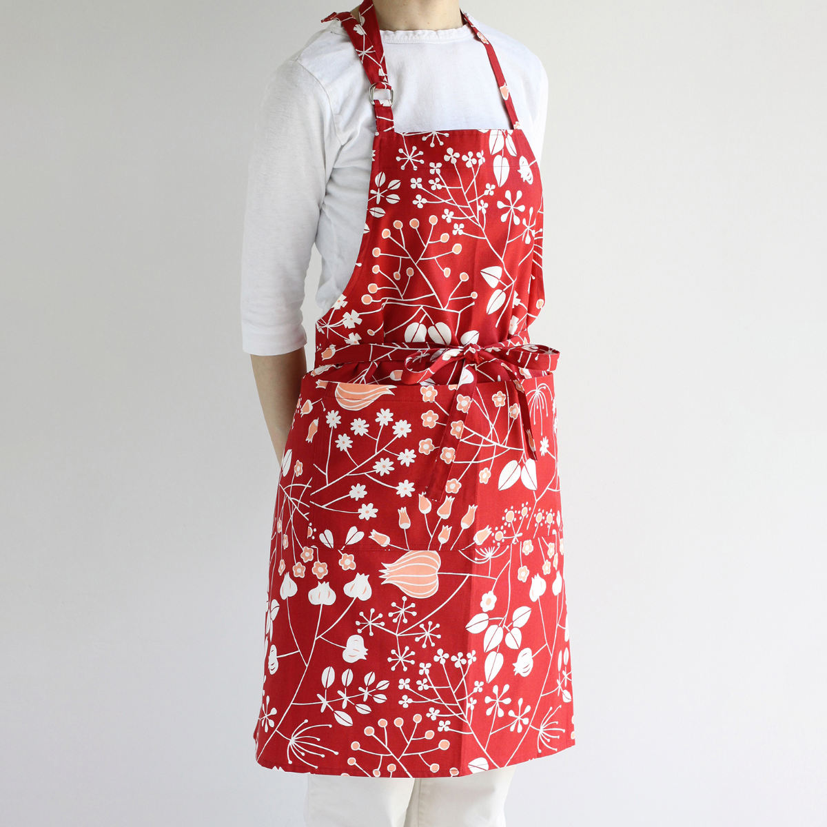 楽天市場】エプロン atelier Nuuit フラワ—プリント ショートエプロン