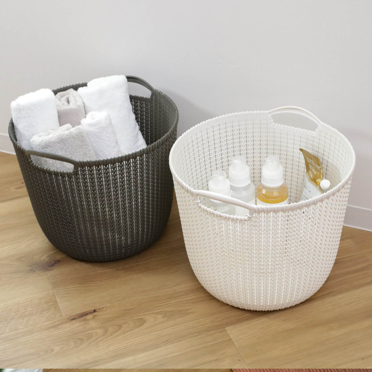 楽天市場】ランドリーバスケット CURVER ニットラウンドバスケット 30L