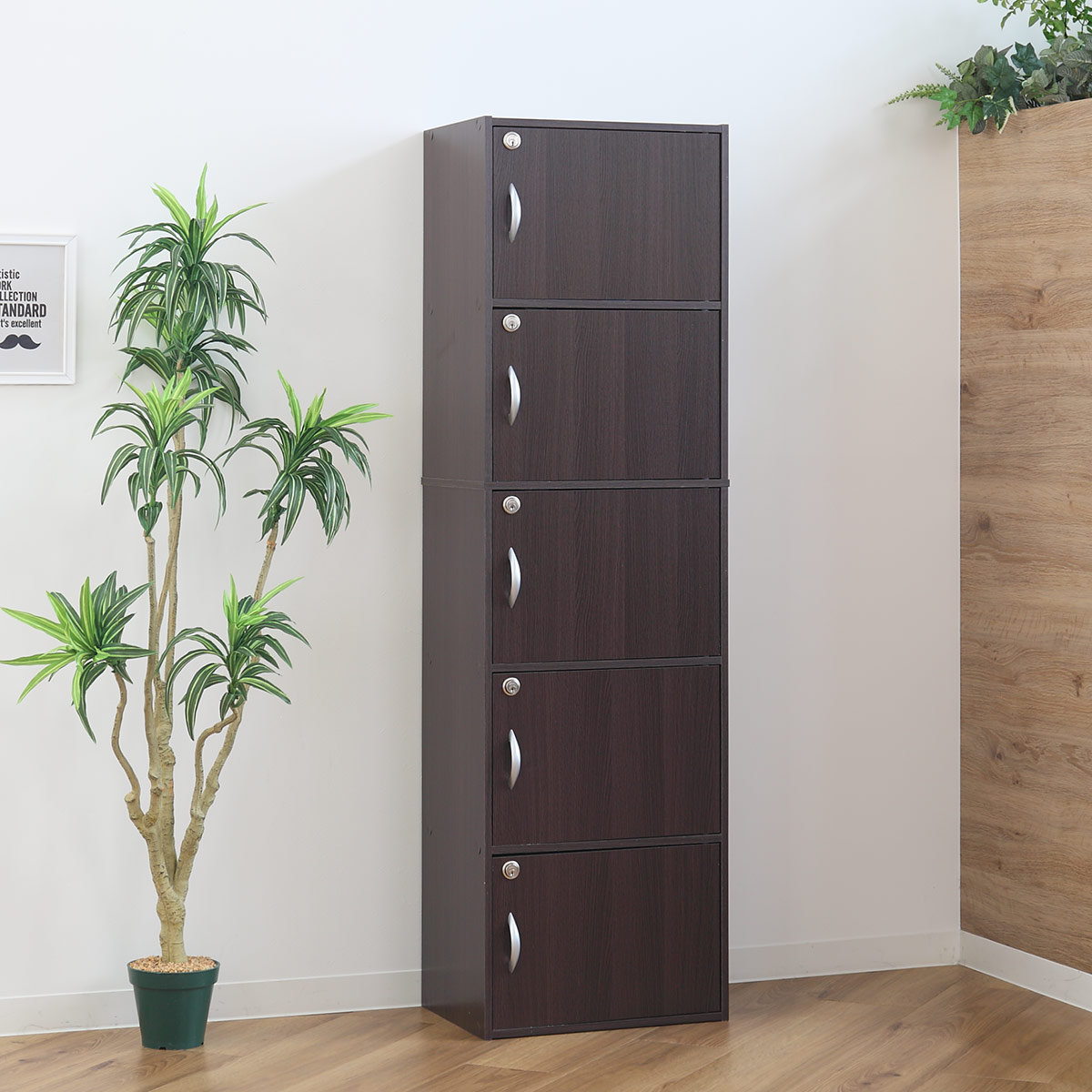 楽天市場】カラーボックス 5段 全段鍵付 幅42cm （ 送料無料 収納 家具