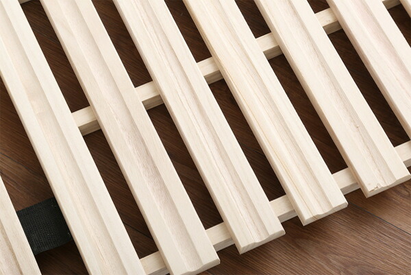 楽天市場】すのこベッド ダブル 2つ折り式 桐 桐すのこ ダブルサイズ