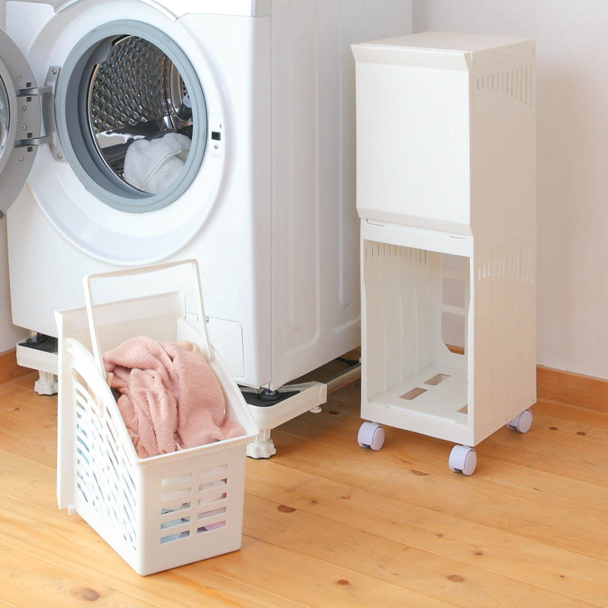 楽天市場】ランドリーボックス Clevan Half 2段 ランドリーラック 洗濯