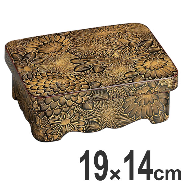 楽天市場】重箱 木製 飾り足付 丼重 溜内朱沈金菊彫詰め 食器 越前漆器