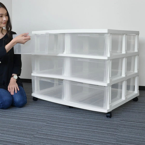 楽天市場】収納ケース エミング ロングストッカー 引き出し （ 幅80.6