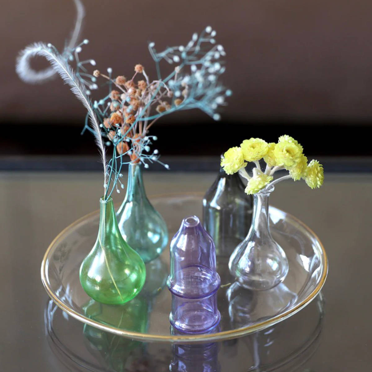 楽天市場】花瓶 マルメゾン ボトル フェー 5個入り 一輪挿し ガラス