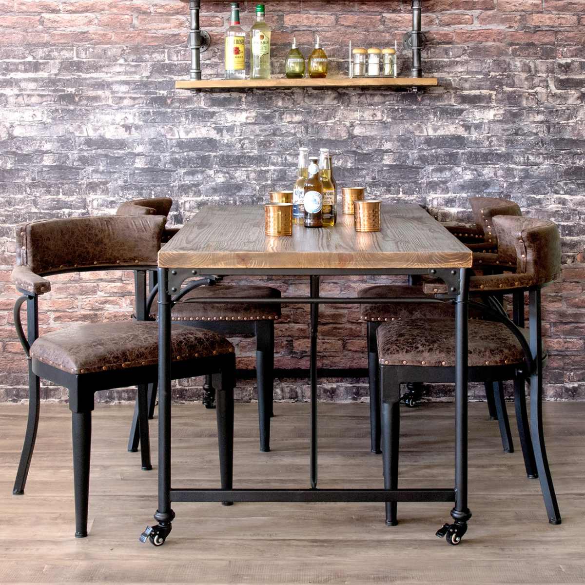 楽天市場】チェア 座面高50cm レザー調 ヴィンテージ加工 スタッズ