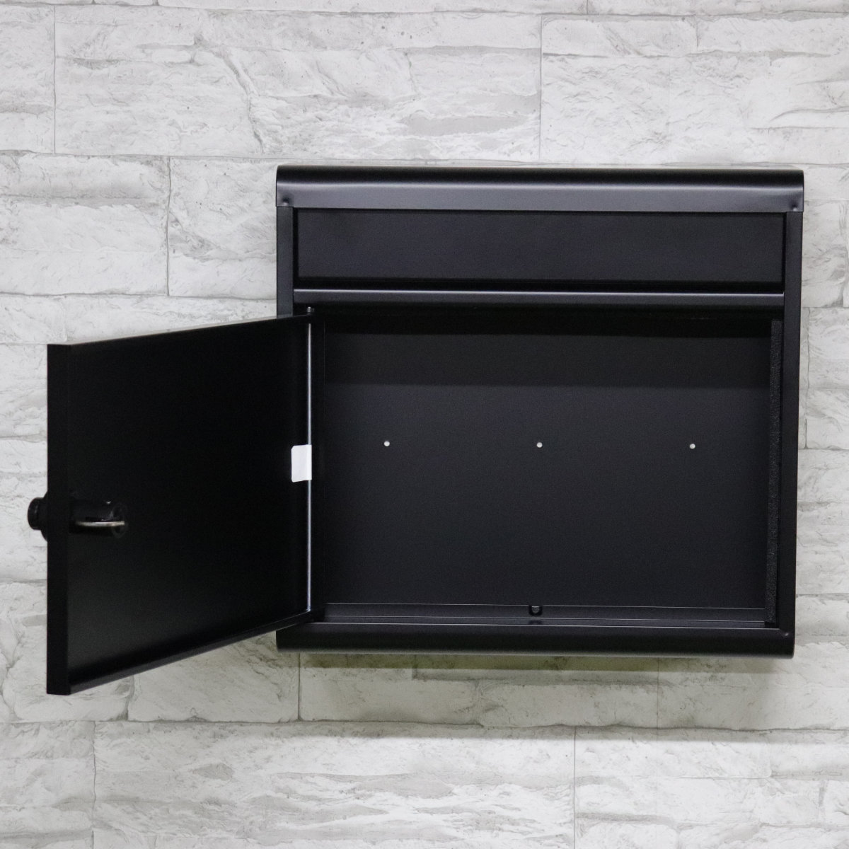 楽天市場】郵便ポスト 片手で開閉ポスト ダイヤル錠付 横開き 壁掛け