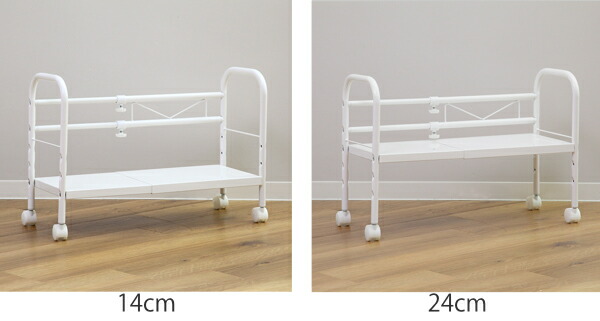 楽天市場】収納ラック デスク下 フリーラック伸縮タイプ （ ラック