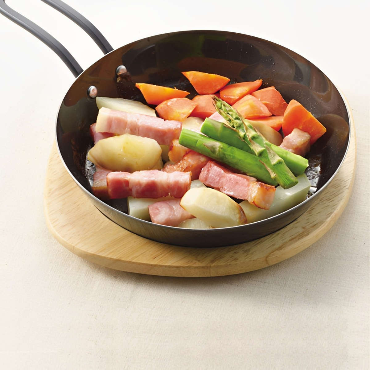 楽天市場】鍋敷き 16cm用 ラクッキング グリルパン用プレート 木製