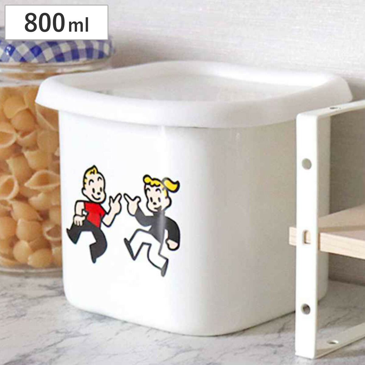 楽天市場】保存容器 850ml オサムグッズ ホーローキューブストッカー