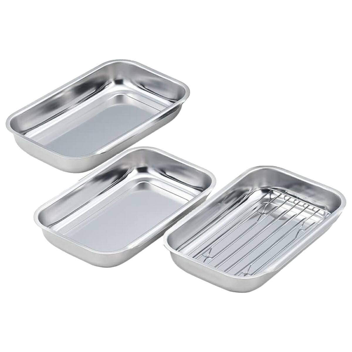 楽天市場】連結バット 4点セット アミ付き 食彩亭 ステンレス製 日本製