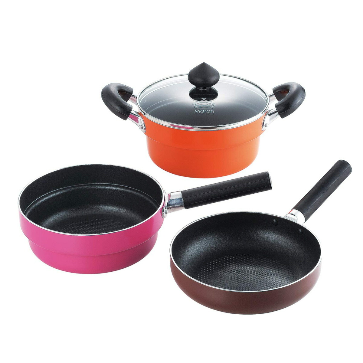 楽天市場】鍋 フライパン 6点セット 22cm IH対応 コンパクトマロン