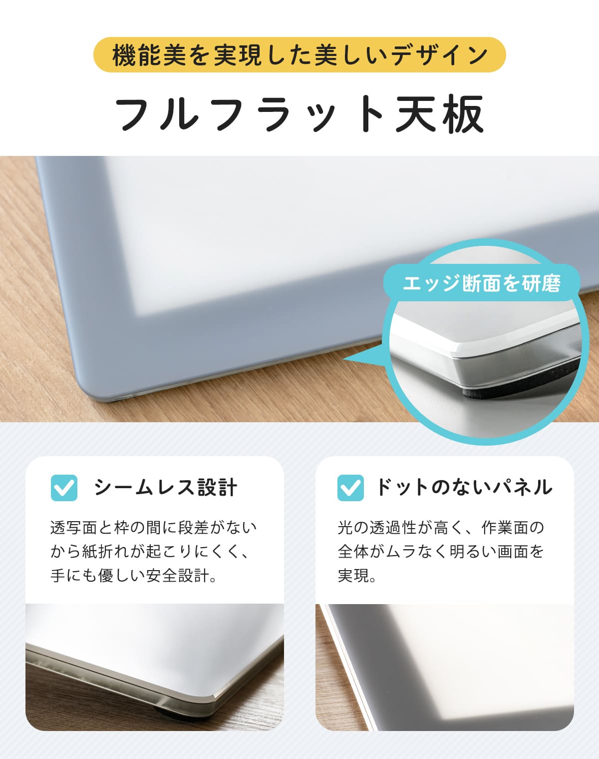 楽天市場】トレース台 A2 薄型LED トレビュアー グレー 保護シート付