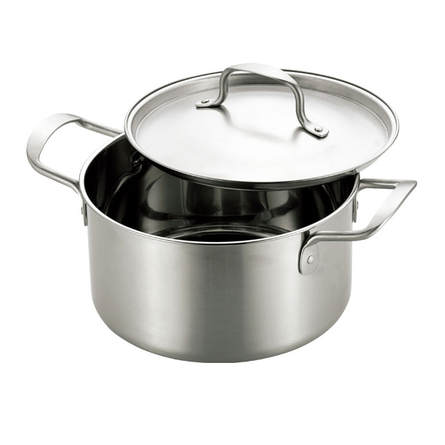 楽天市場】深型 両手鍋 20cm ステンレス IH対応[ガス火もOK] CPW-200