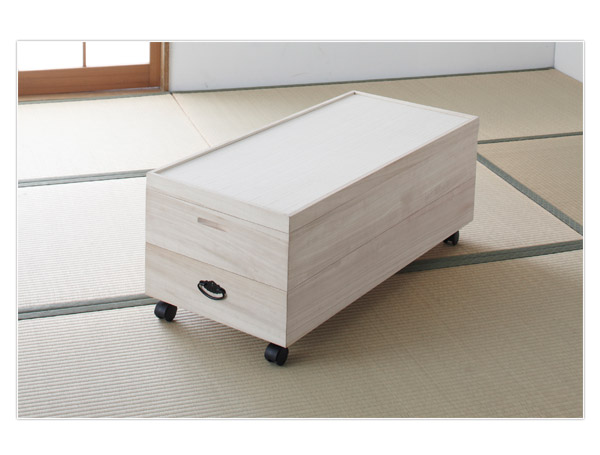 楽天市場】桐衣装ケース 桐箱 2段 キャスター付き 94100 浅型 二段