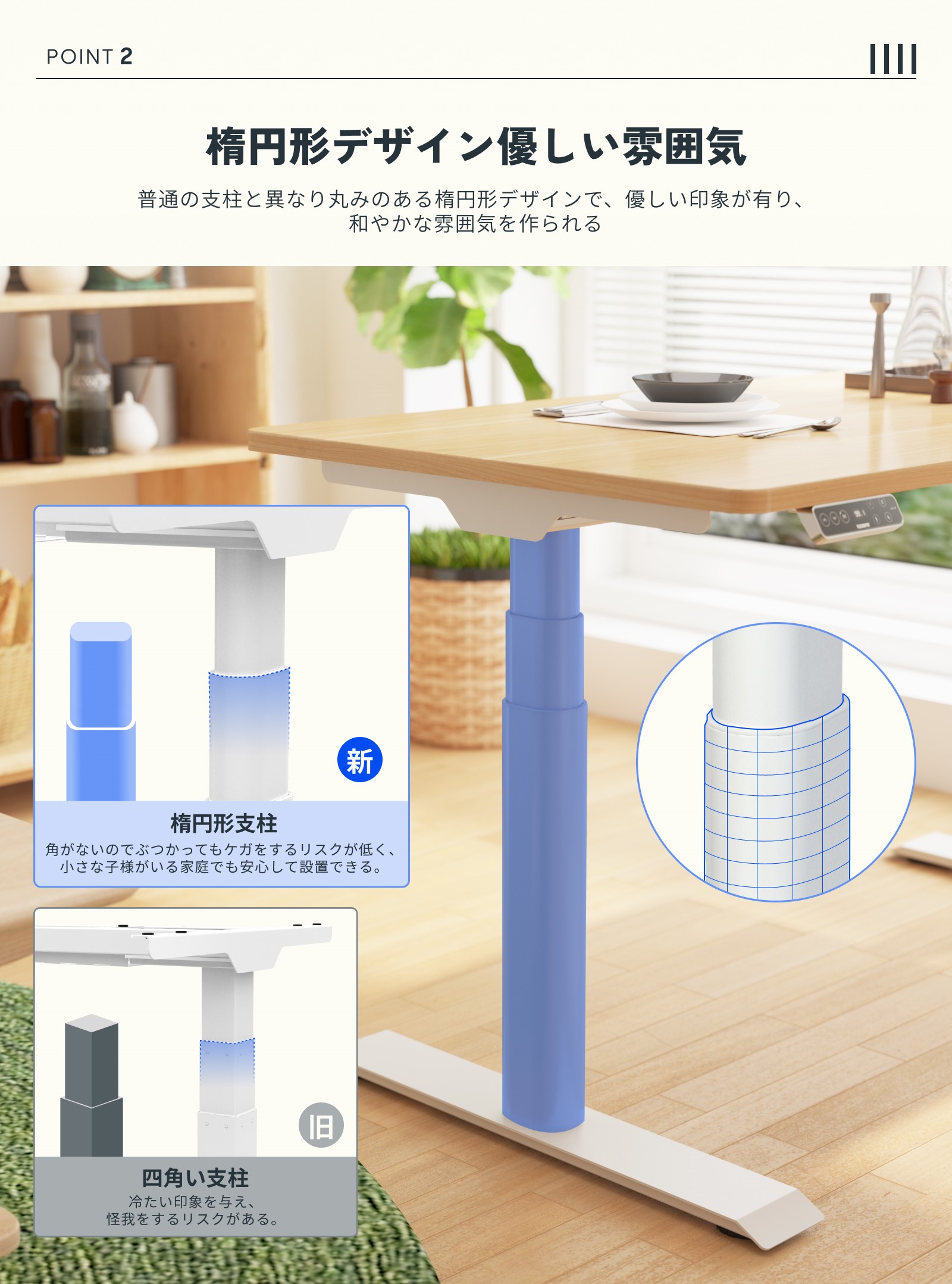楽天市場】オフィスデスク デスク 高さ調節 電動 昇降 昇降式デスク