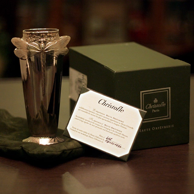 楽天市場】Christofle(クリストフル) アールヌーボ 花瓶 ch-110