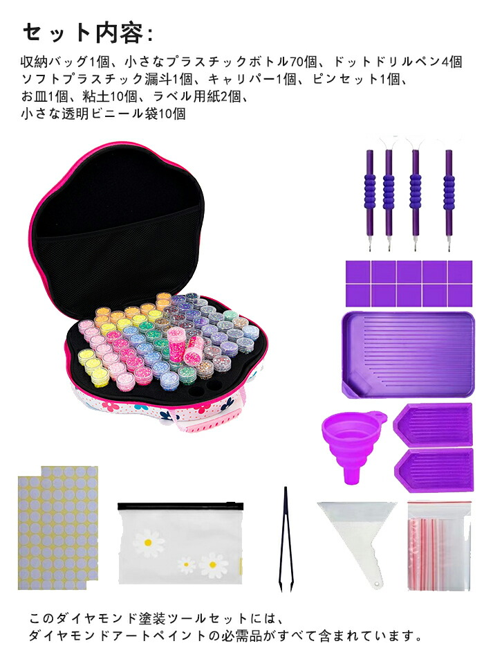 楽天市場】ダイヤモンドアート キット セット 初心者 ビーズケース
