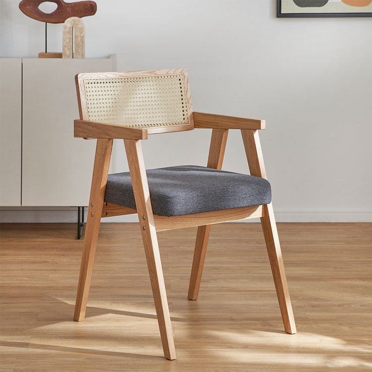 楽天市場】ダイニングチェア 2脚セット ラタン調 木製 天然木