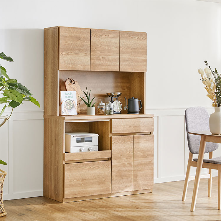 楽天市場】食器棚 キッチンボード 日本製 国産 完成品 キッチン収納