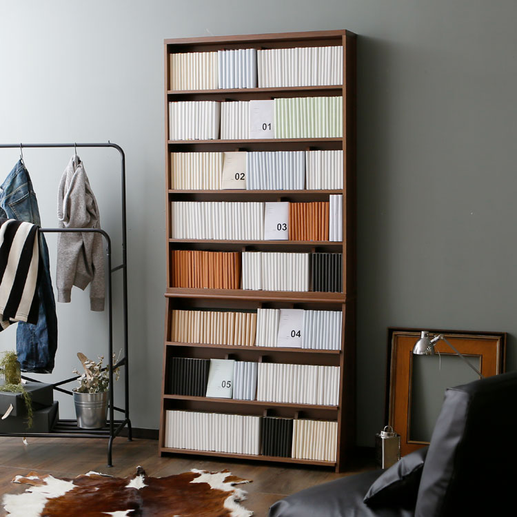 楽天市場】本棚 大容量 漫画 薄型 スリム おしゃれ コミック 幅90