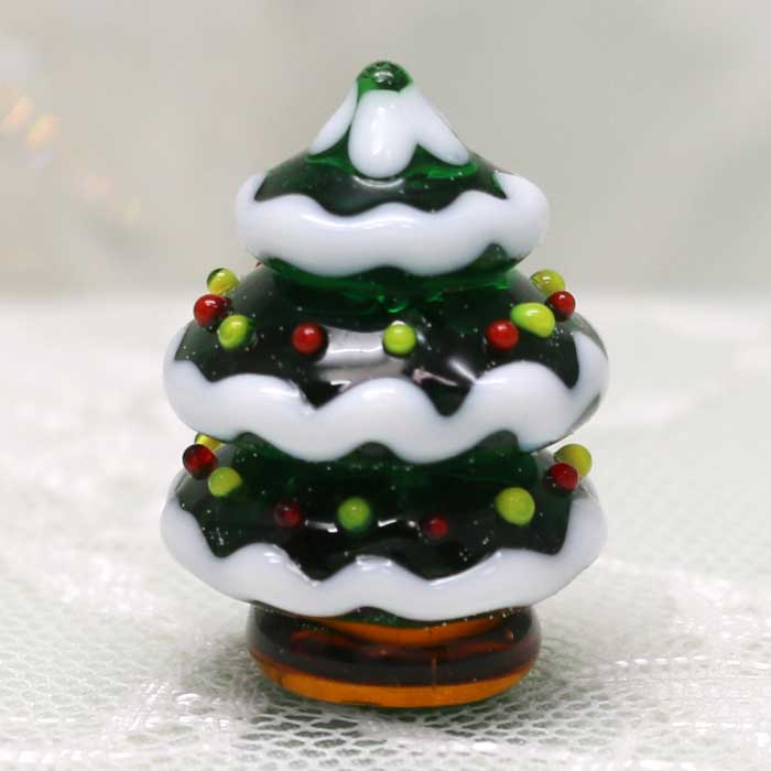 楽天市場】ガラス細工 雪付きツリークリスマス ツリー 冬雪 星