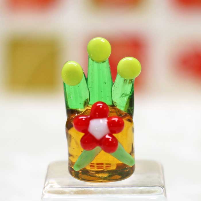 楽天市場】ガラス細工 ミニ門松(赤) お正月 門松 かどまつ まつ