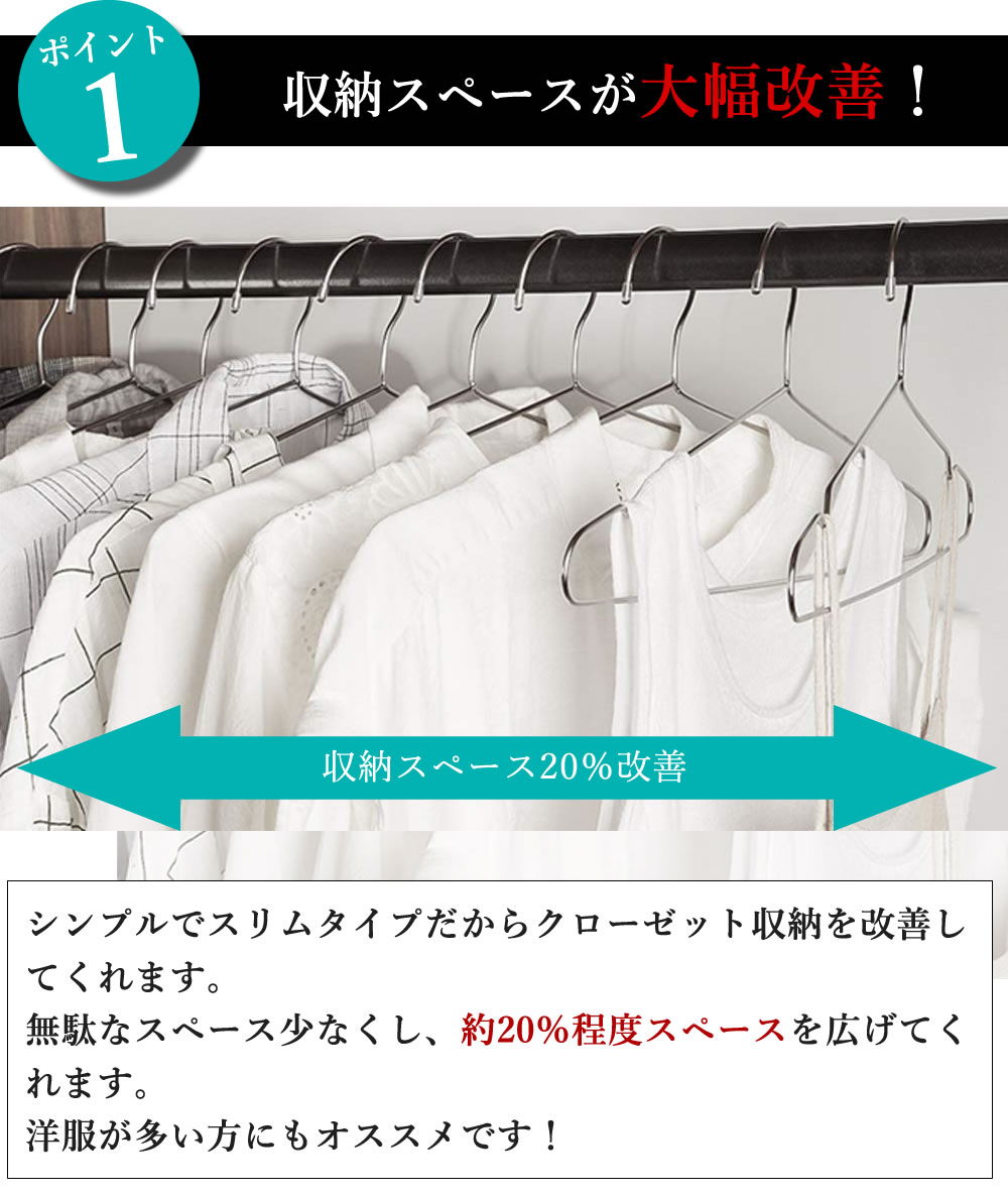 楽天市場】【クーポン利用で5%OFF】高級ステンレスハンガー 50本セット