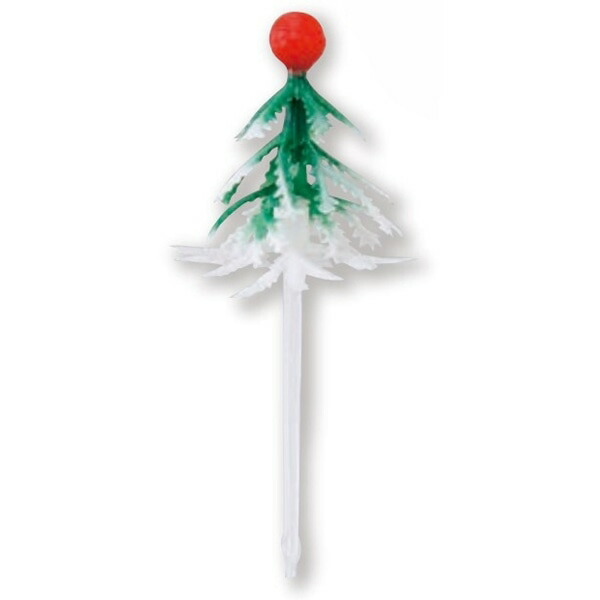 楽天市場】【バラ販売】クリスマス用ピック ミニツリー 4段（1箱/100