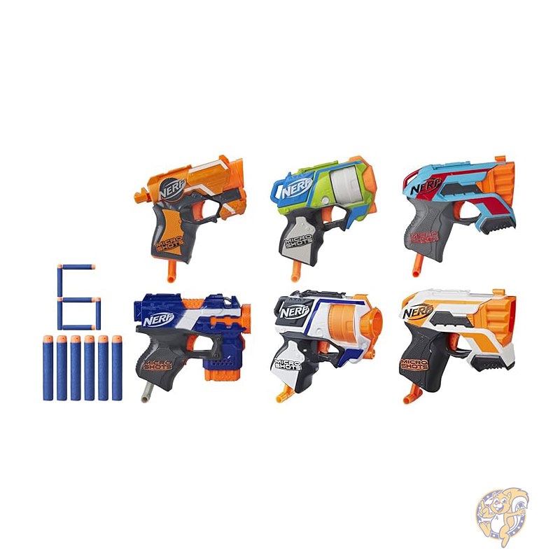 楽天市場】ナーフ NERF マイクロショット 6 ブラスター バンドル