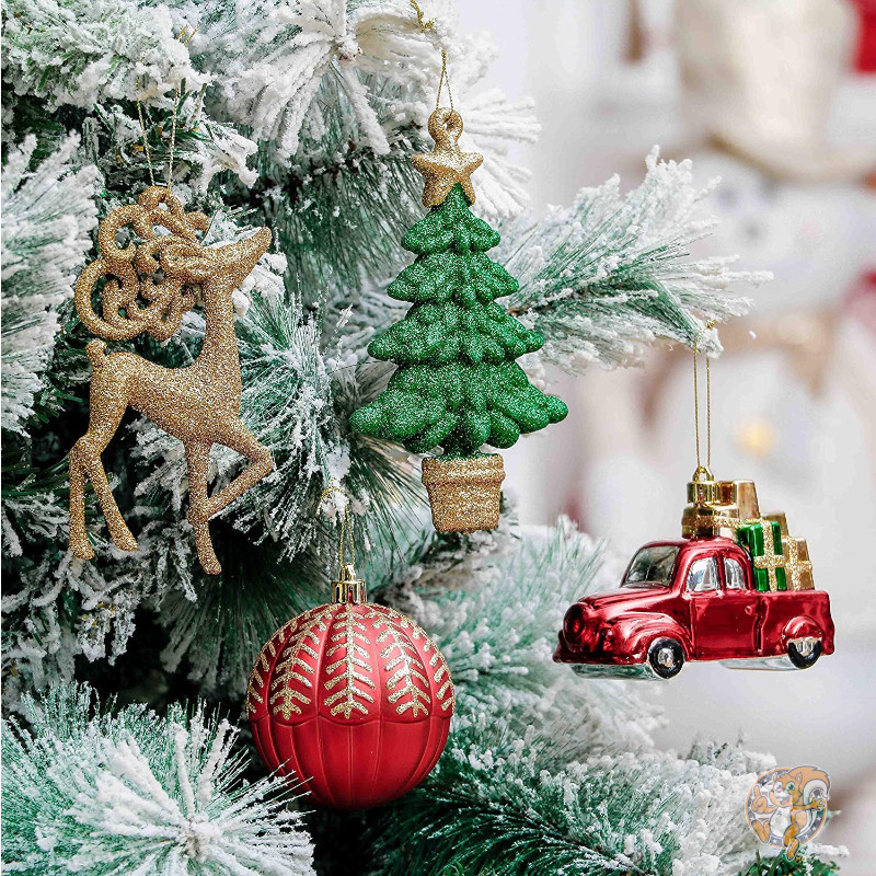 楽天市場】レッド＆グリーン＆ゴールド クリスマスボールオーナメント