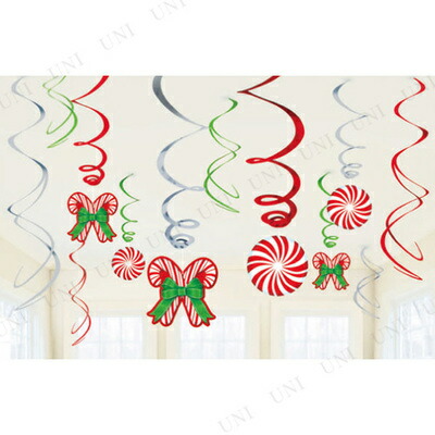 楽天市場】ハンギングスワールデコレーション キャンディケイン12個入