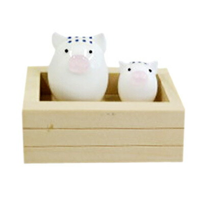 楽天市場】温泉ブタ親子 【 アニマル 動物 ガラス細工 ミニチュア 置物