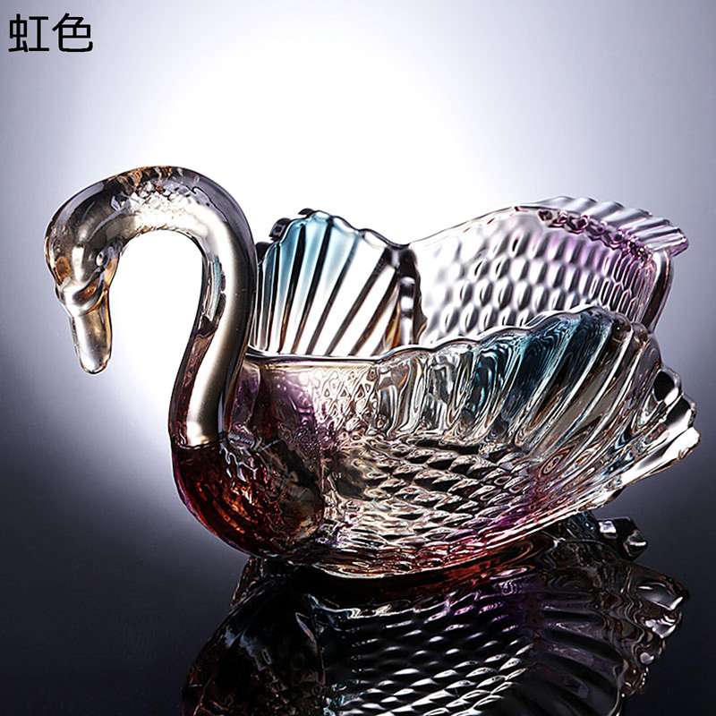 楽天市場】フルーツボウル クリスタル スワン 白鳥フルーツプレート