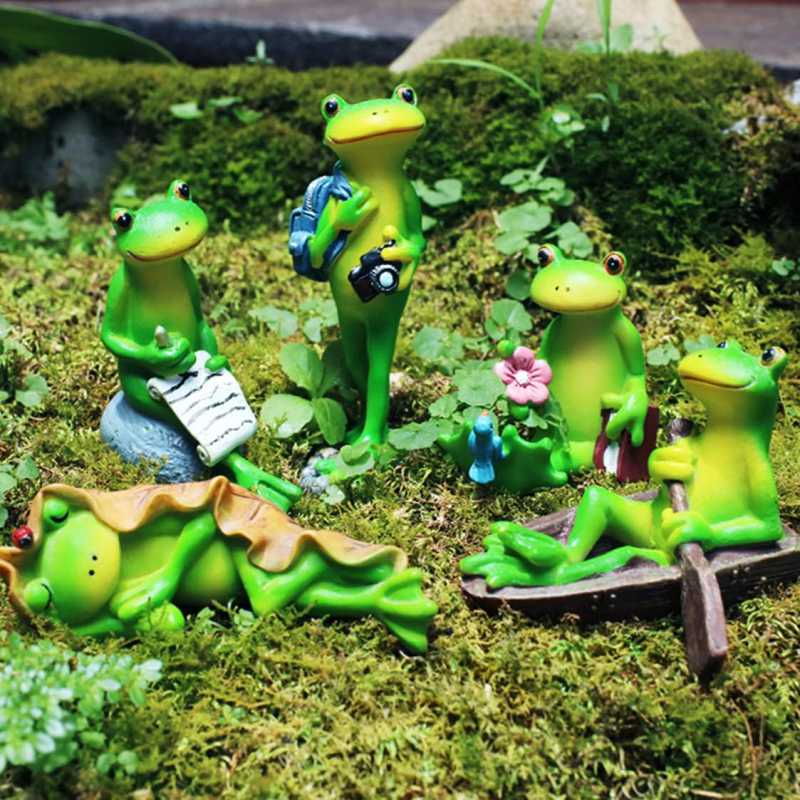 楽天市場】かえる 置物 動物 F マイクロ景観 カエルオブジェ 樹脂