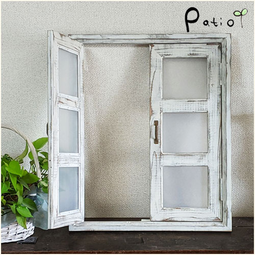 楽天市場】フェイク窓 ダメージ加工 エイジング調アンティークウッドの