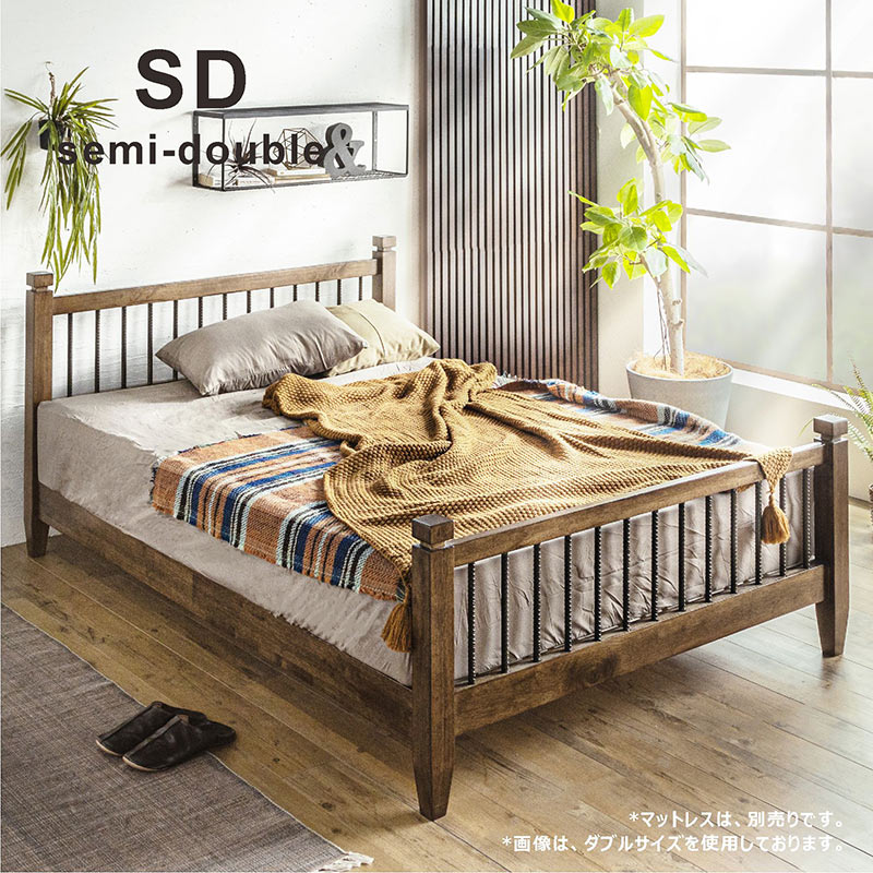 楽天市場】セミダブルベッド ベッドフレーム フレームのみ セミダブル