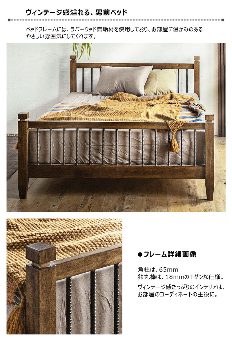 楽天市場】セミダブルベッド ベッドフレーム フレームのみ セミダブル