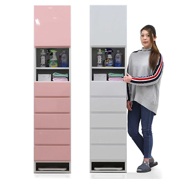 楽天市場】ランドリー収納 幅40cm 鏡面仕上げ 日本製 スリム