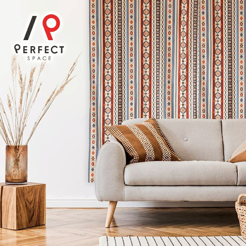 楽天市場】【最短・翌日出荷】 カーテンボヘミアン エスニック