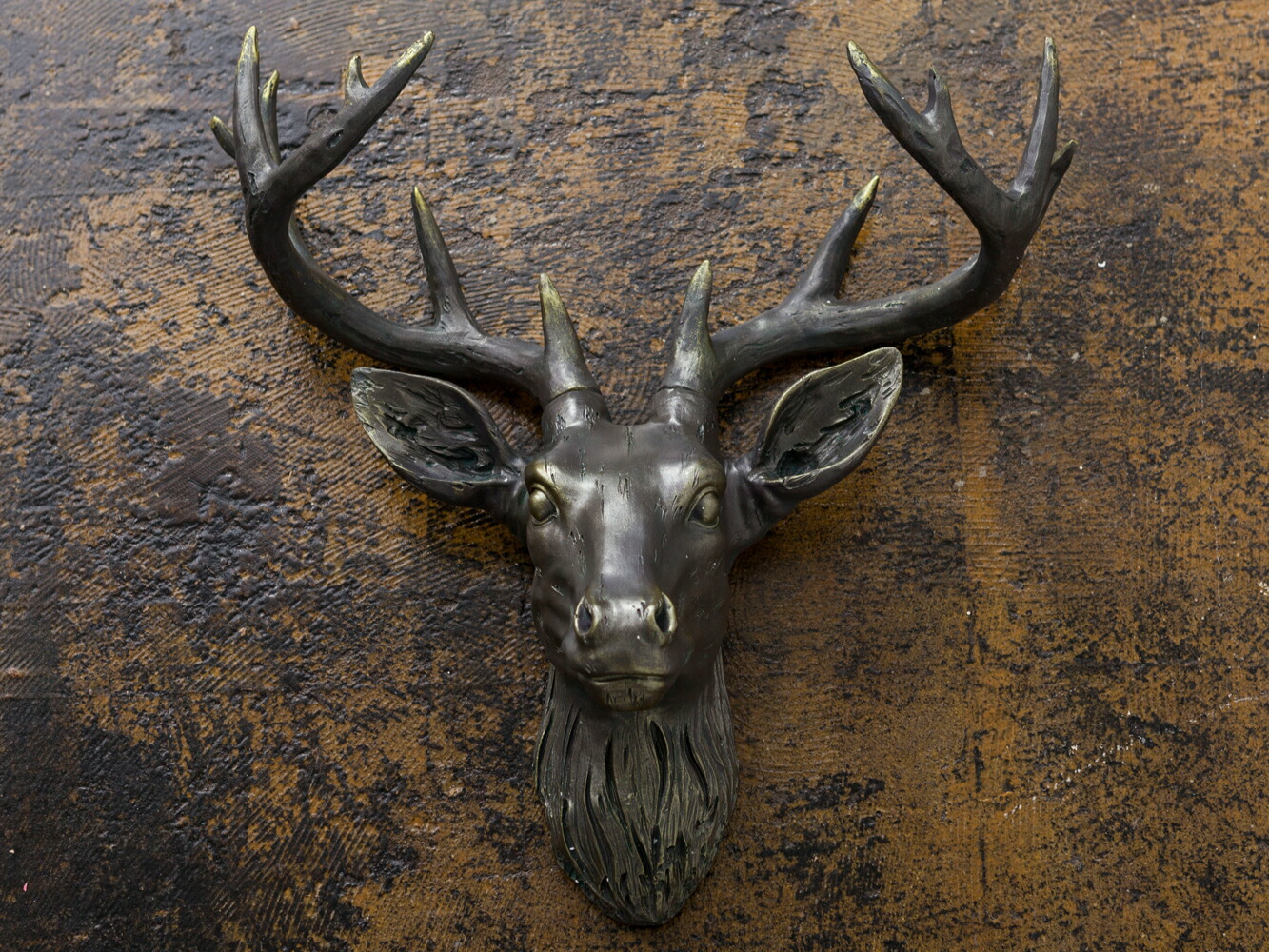 楽天市場】トナカイ 壁掛けオブジェ ハンティングトロフィー 剥製 シカ